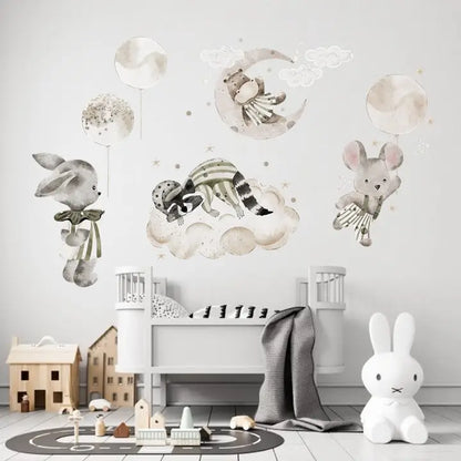Wall sticker Set 100x100 cm, Moon Dreamers