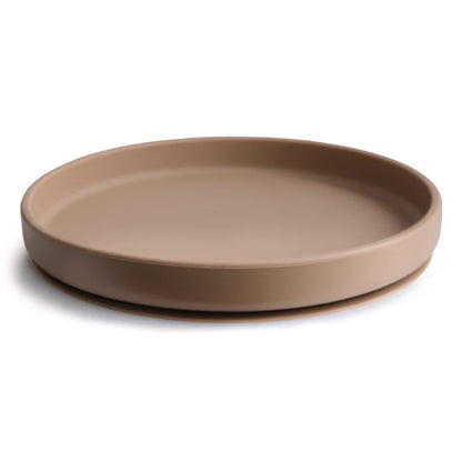 Mushie Silicone plate with suction cup, Classic Natural