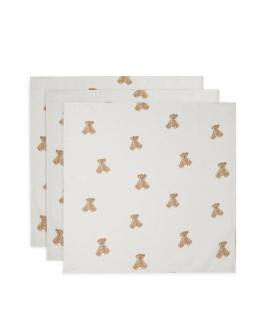 Jollein, Harsot 3-pack, Teddy Bear