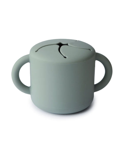 Mushie, Silicone Snack Cup, Cambridge Blue