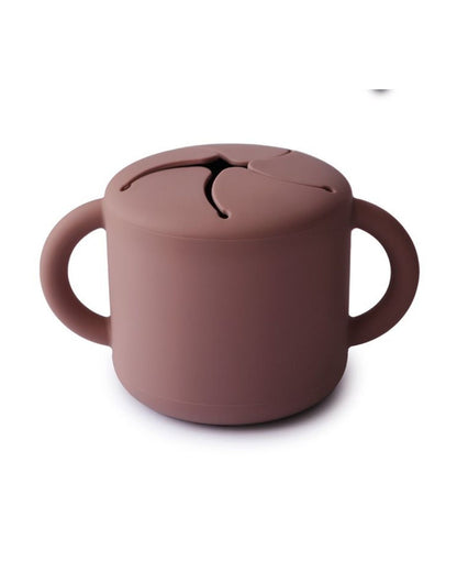 Mushie, Silicone Snack Cup, Woodchuck