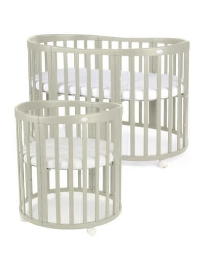 Waldin, Oval Cot 7in1 + Mattress, Olive