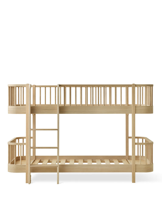 Oliver Furniture, Wood Original, Low Bunk Bed 90x200, Oak