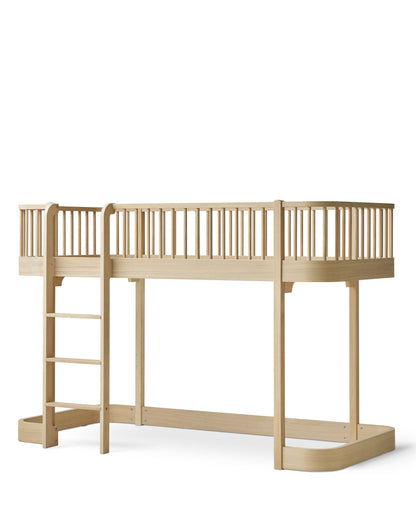 Oliver Furniture, Wood Original, Half-High Bed 90x200, Oak
