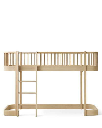 Oliver Furniture, Wood Original, Half-High Bed 90x200, Oak
