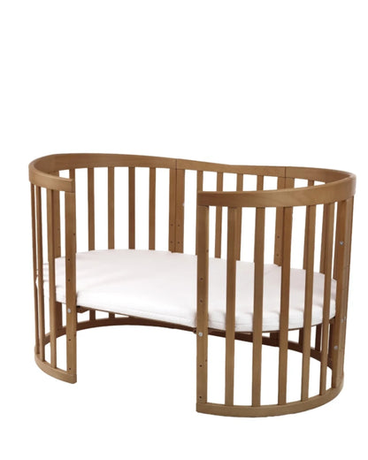 Waldin, Oval Pinnasänky 7in1 + Patja, Walnut