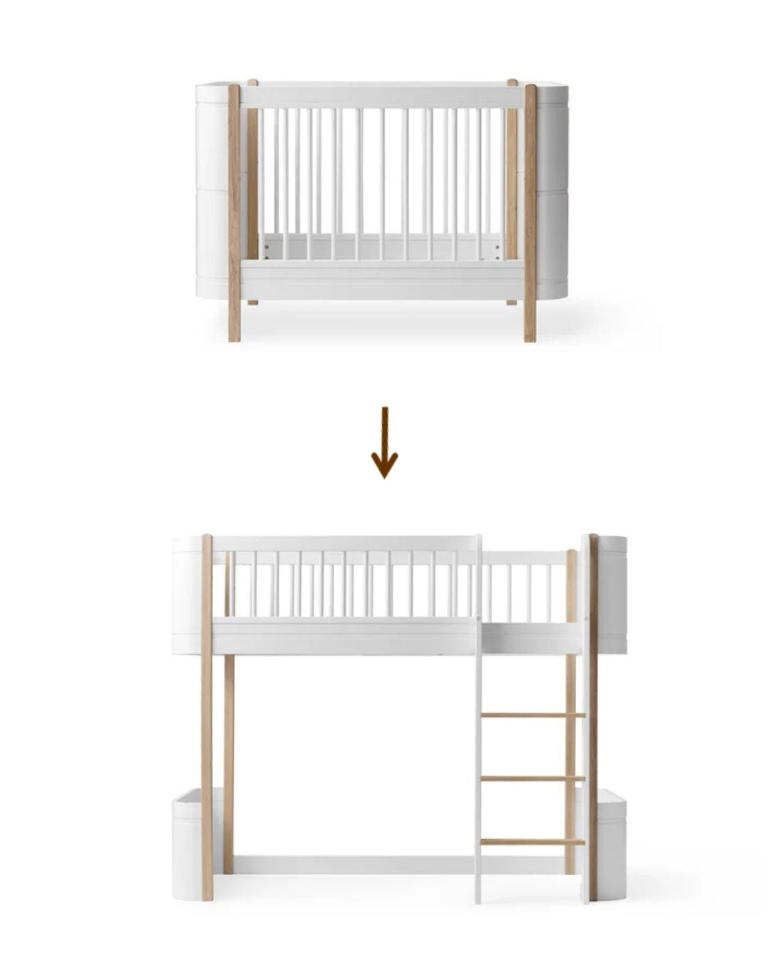 Oliver Furniture, Conversion Kit, Wood Mini+ Cot to Loft Bed 70x160 cm