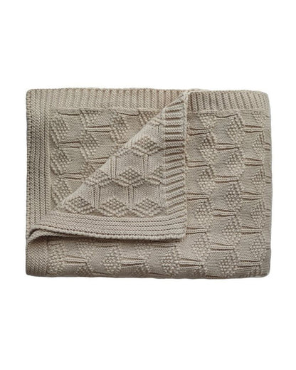 Mushie, Baby Blanket, Honeycomb Beige