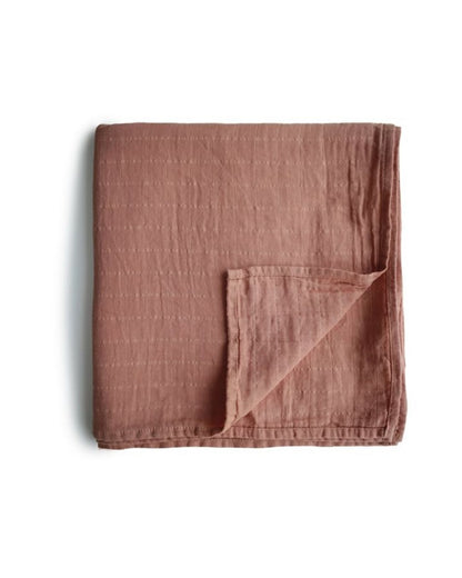 Mushie Muslin Swaddle, Tawny Birch