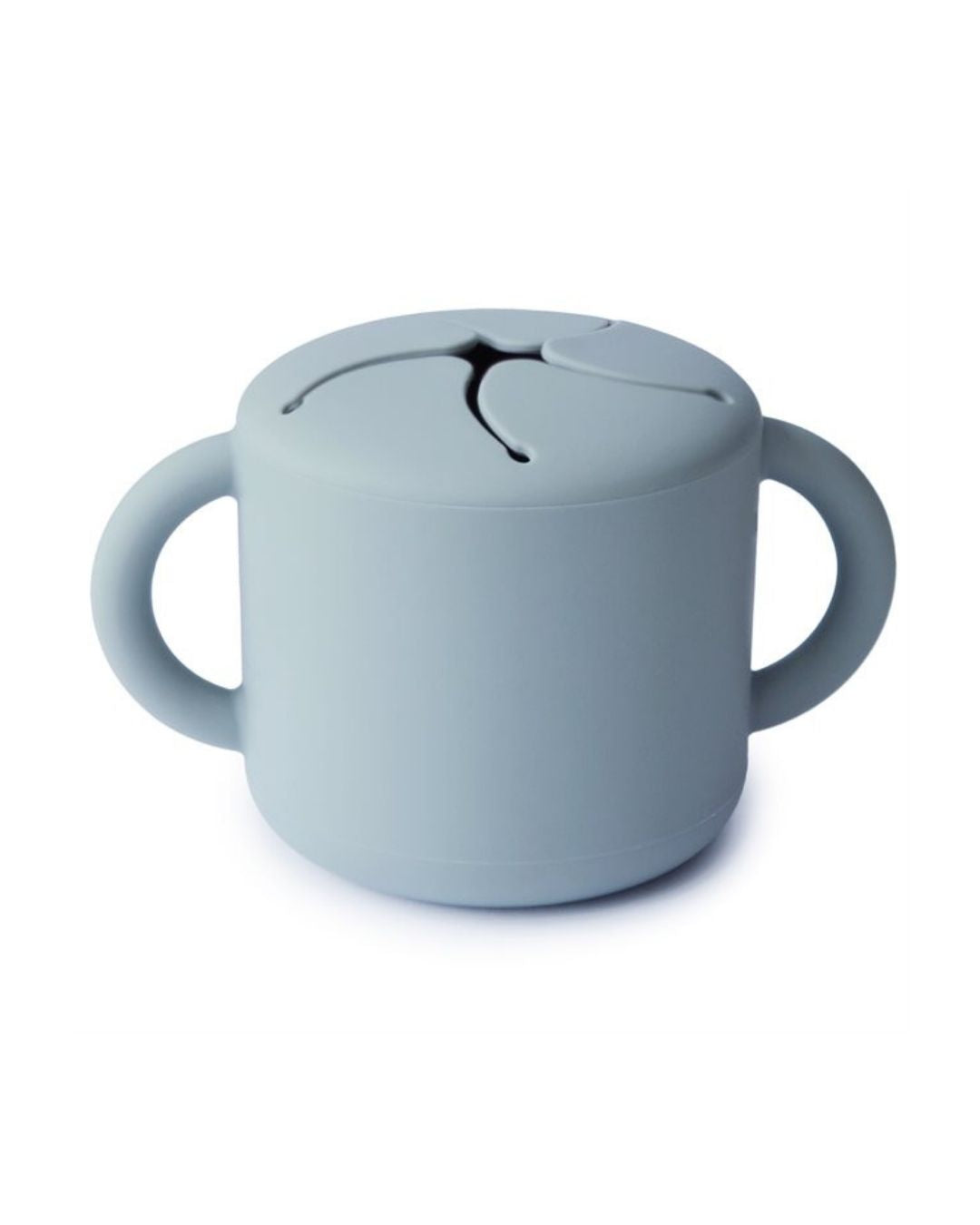 Mushie, Silicone Snack Cup, Powder Blue