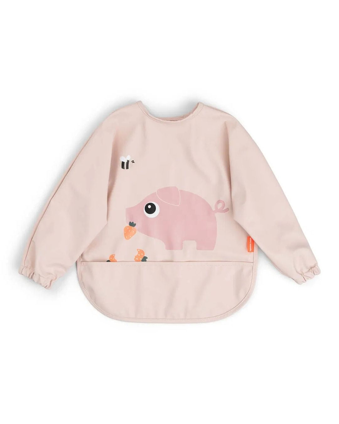 Tiny Farm, Bib with Sleeves, Powder