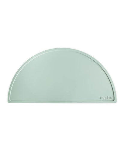 Mushie Silikon bordstablett, Cambridge Blue