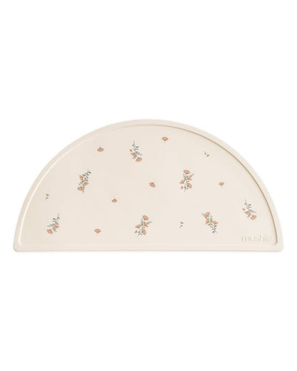 Mushie Silicone Dining Tray, Pink Flowers