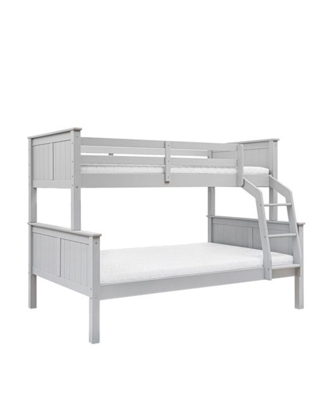 Inmondo, Collet Trio Bunk Bed with Headboard (Convertible), Pearl Grey