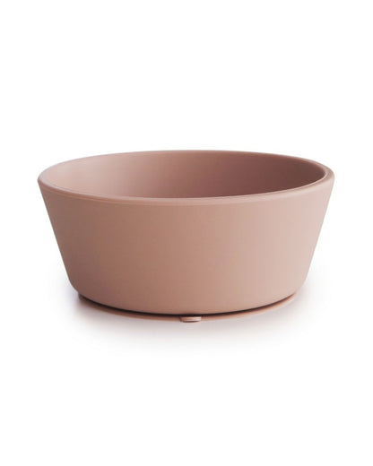 Mushie Silicone Bowl with Suction Cup, Blush