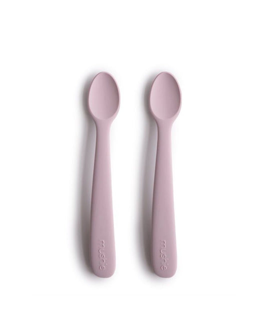 Mushie, Silicone, Spoon set 2 pcs, Soft Lilac