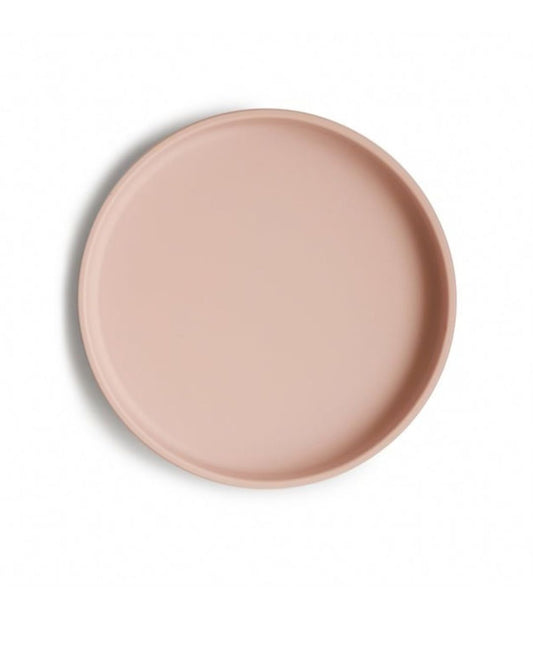 Mushie Silicone plate with suction cup, Classic Blush