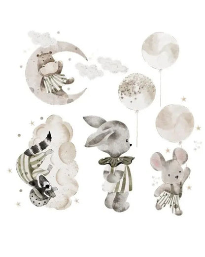 Wall sticker Set 100x100 cm, Moon Dreamers