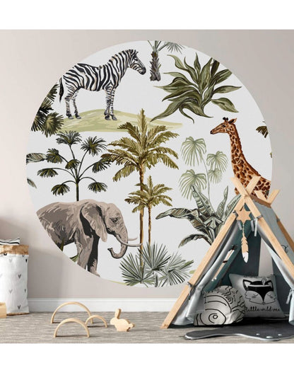 Wall sticker 140 cm, Circle Safari