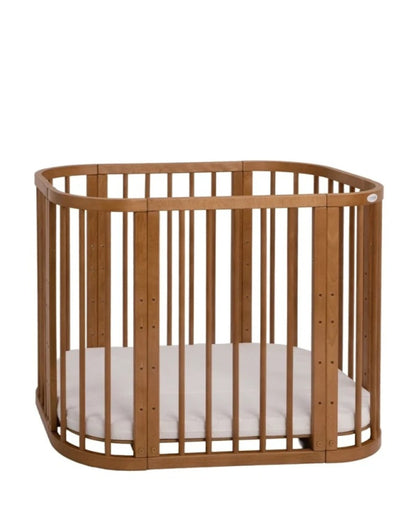 Waldin, Cot 5in1 + Mattress, Walnut