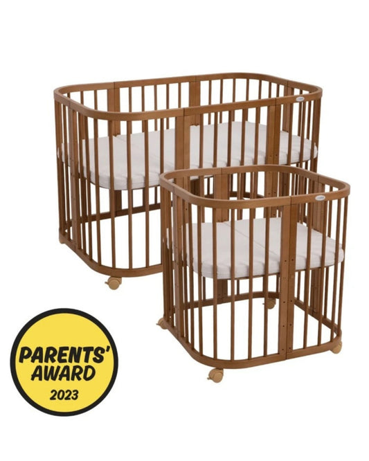 Waldin, Cot 7in1 + Mattress, Walnut