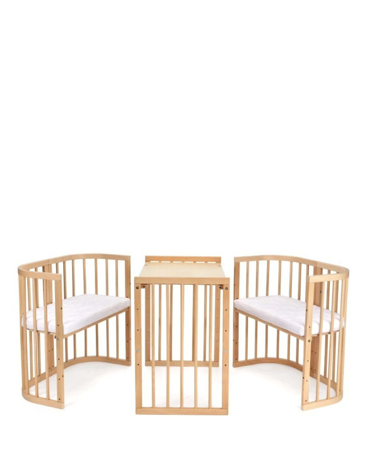 Waldin, Pinnasänky 7in1 + Patja, Natural Wood