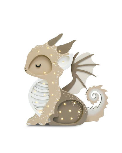 Little Lights Night light, Baby Dragon, Tiramisu Brown