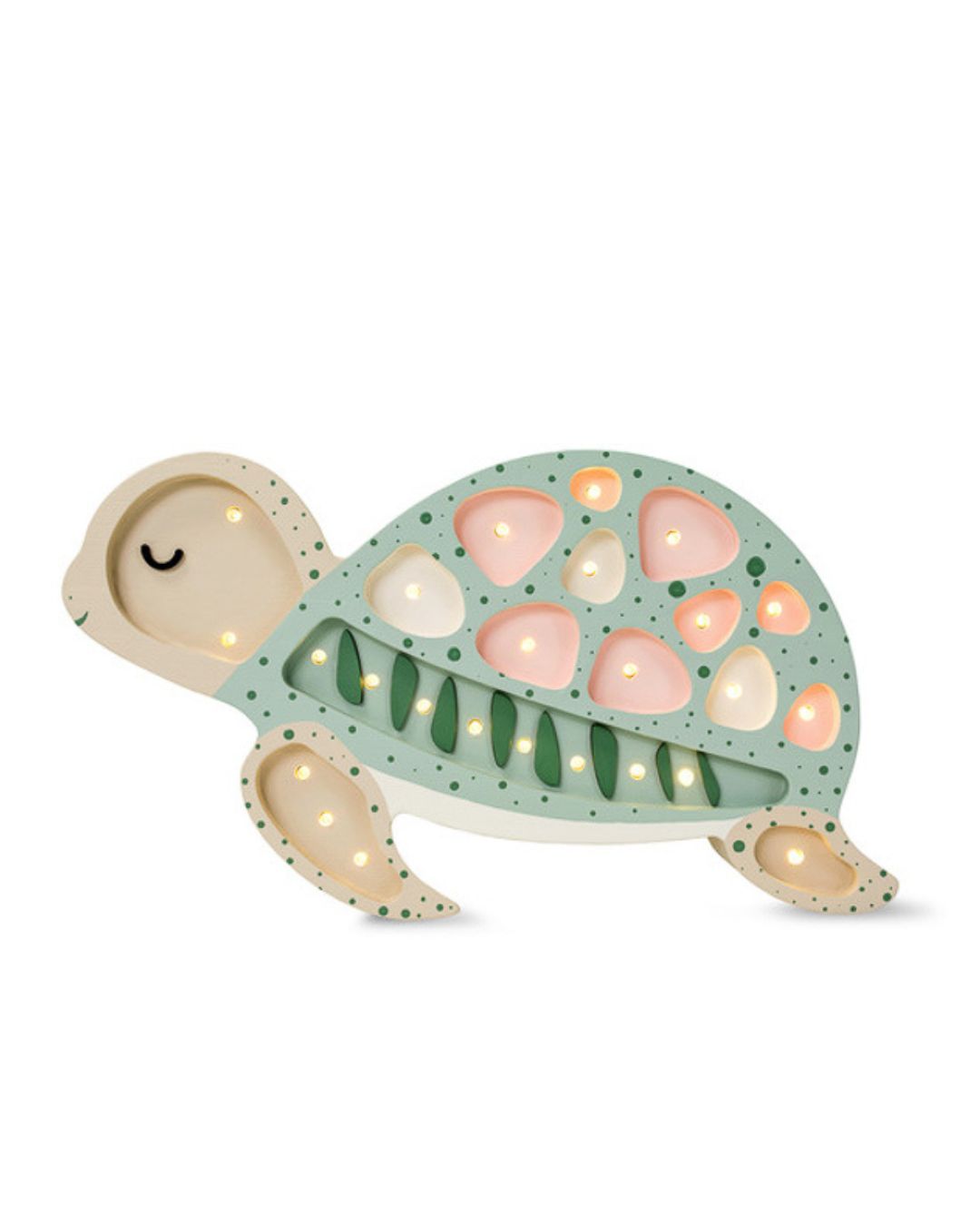 Little Lights Yövalo Turtle, Seafoam Pink