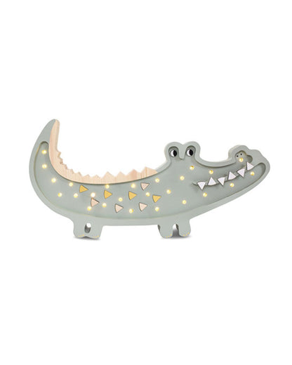 Little Lights Night light Crocodile, Pastel Khaki