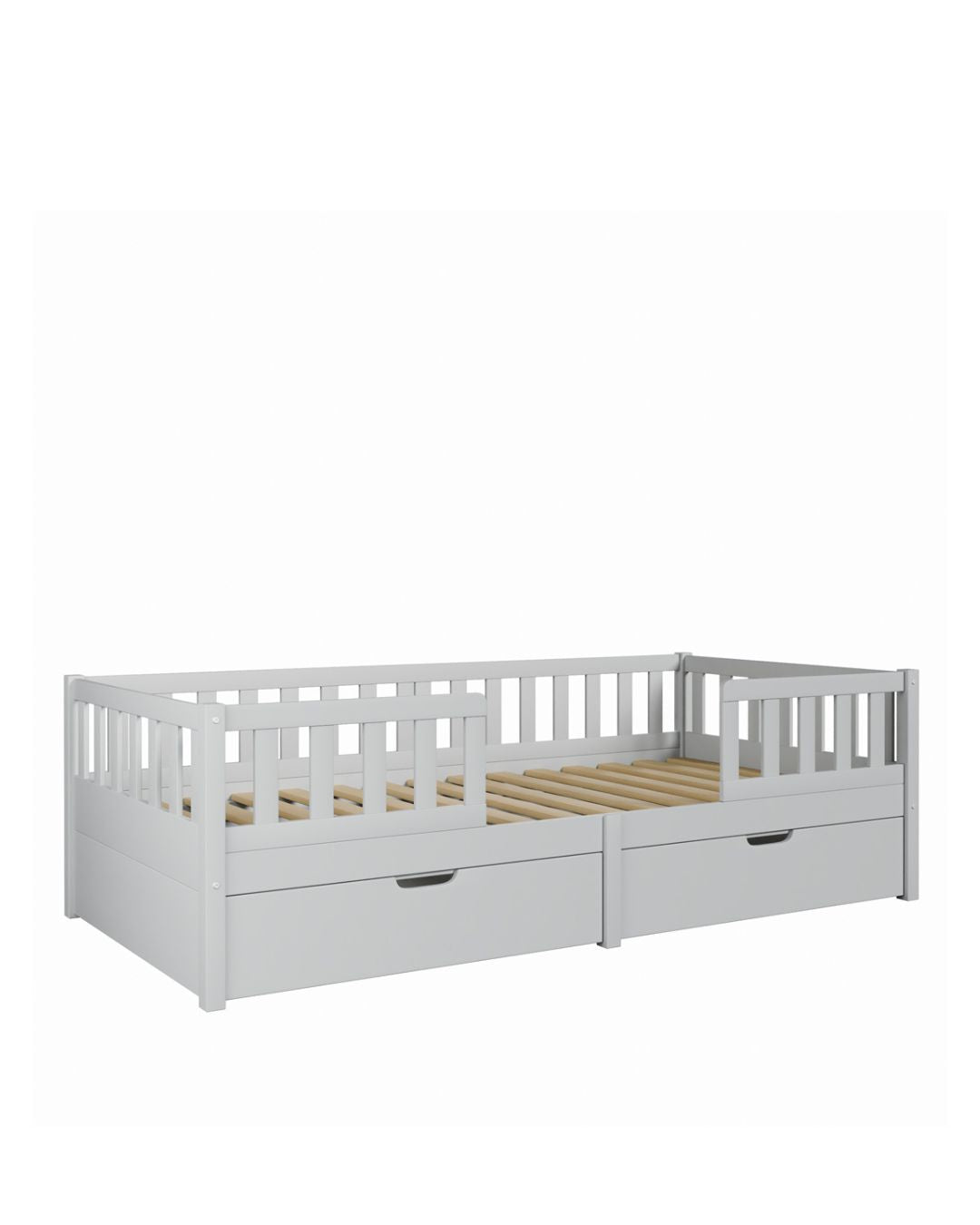 Inmondo, Miyo-2 Upholstered Bed, 90x190cm, Light Grey