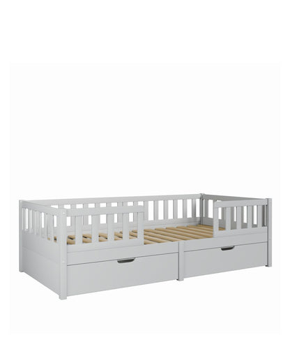Inmondo, Miyo-2 Upholstered Bed, 90x190cm, Light Grey