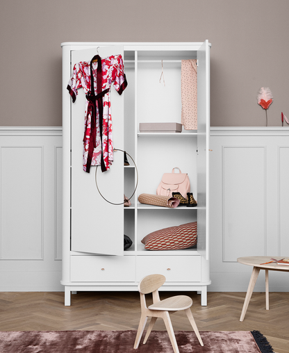 Oliver Furniture, Wood, Wardrobe 2 doors, White
