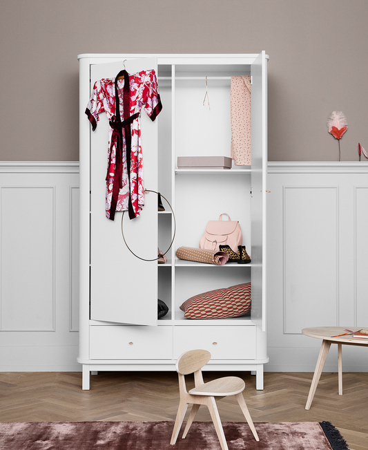 Oliver Furniture, Wood, Wardrobe 2 doors, White