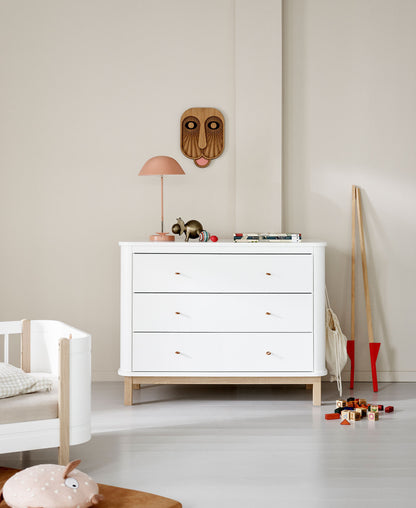 Oliver Furniture, Wood, Chest of Drawers White/Oak