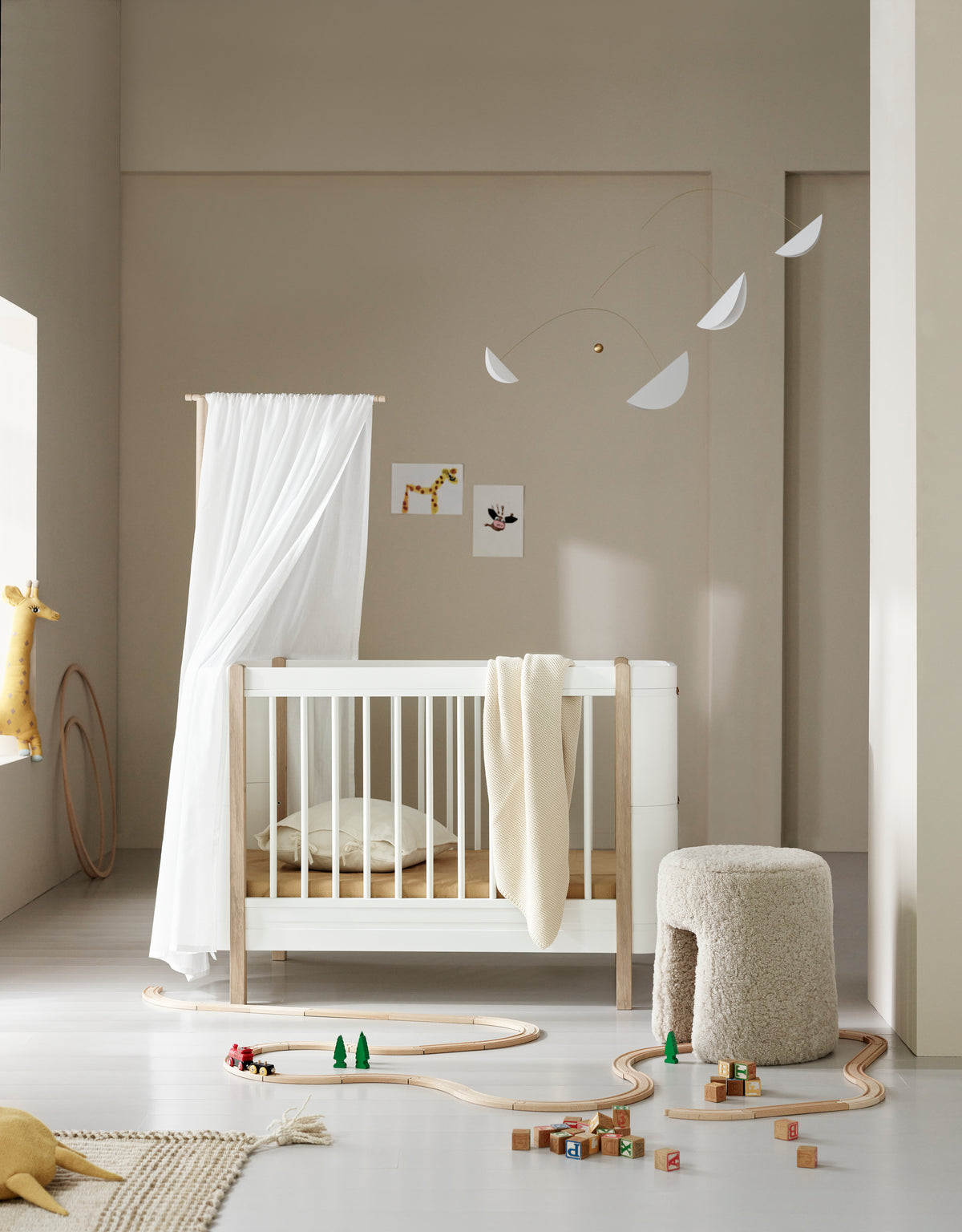 Oliver Furniture, Wood Mini+ Pinnasänky, White/Oak