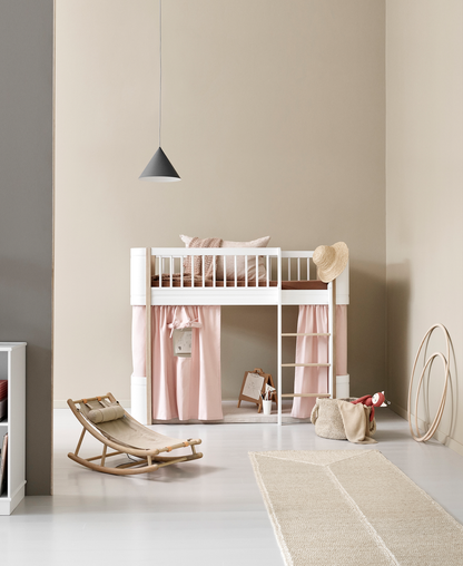 Oliver Furniture, Wood Mini+ Parvisänky 70x160 cm, White/Oak