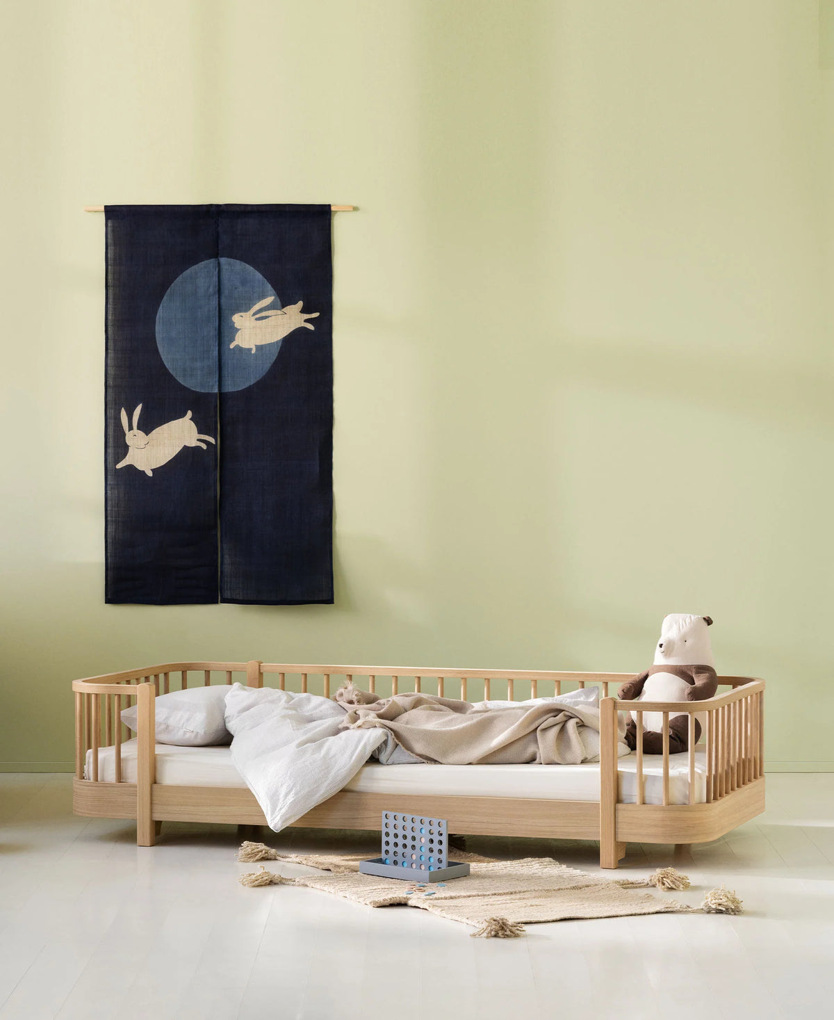 Oliver Furniture, Wood Original Floor Bed 90x200 cm, Oak