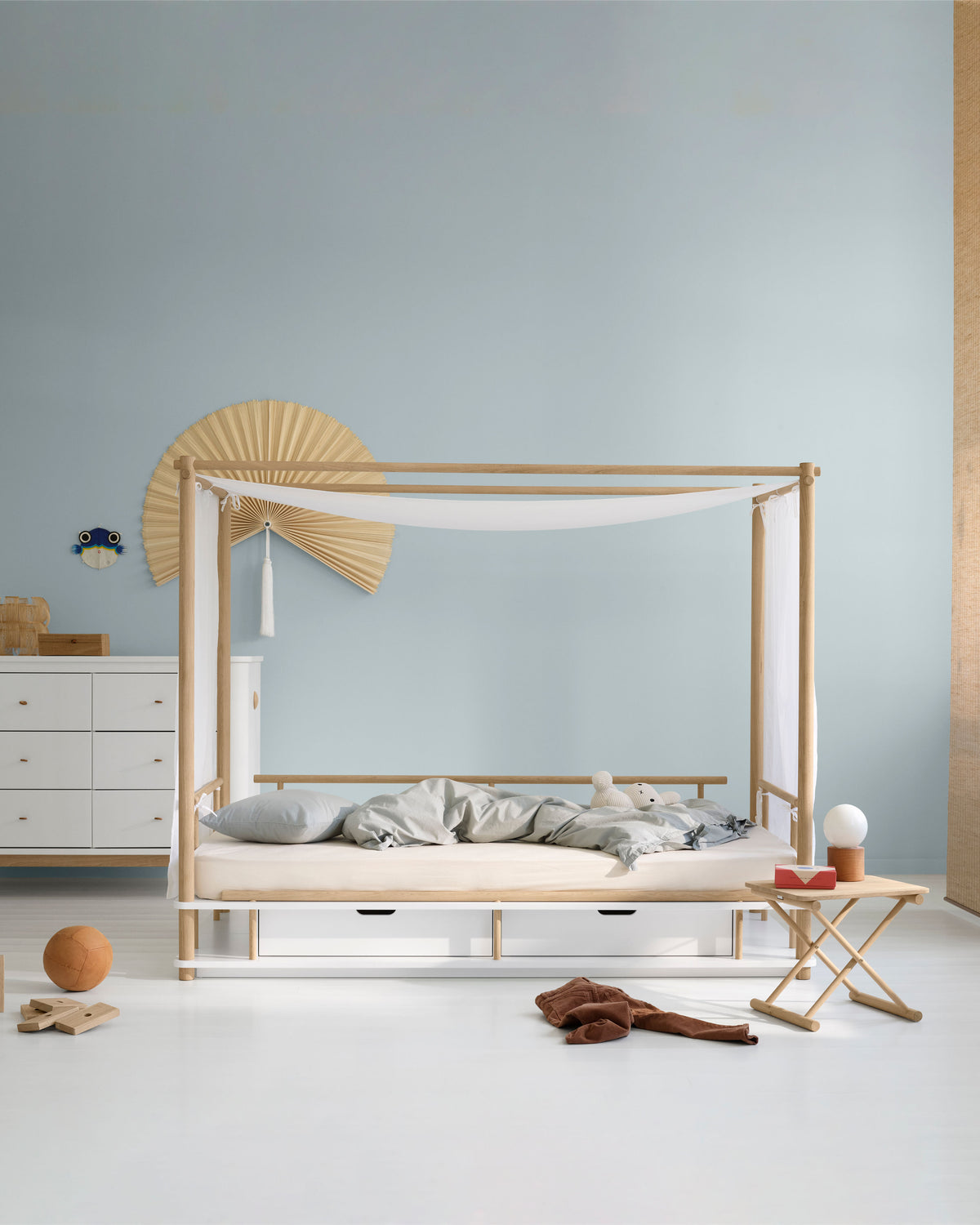 Oliver Furniture, Camp, Katossänky 90x180 cm, White/Oak