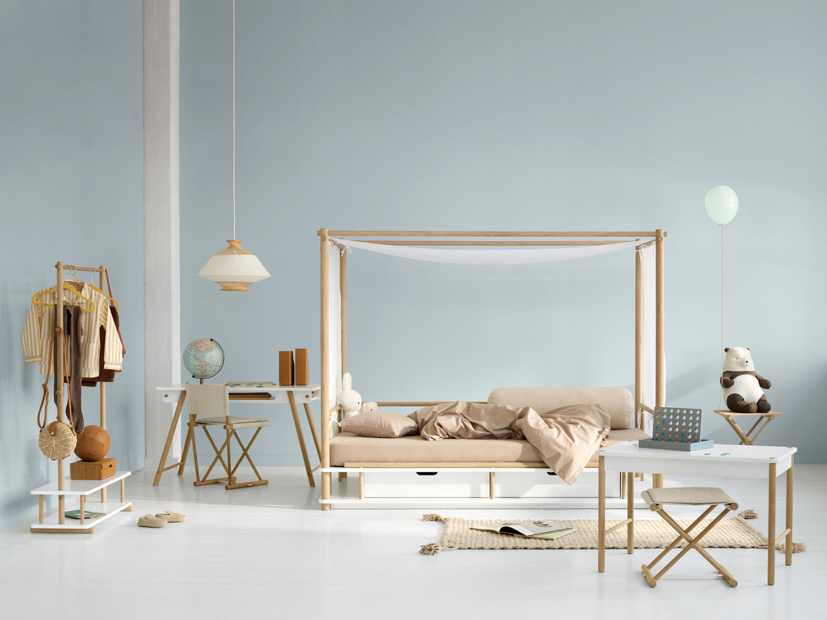 Oliver Furniture, Camp, Katossänky 90x180 cm, White/Oak