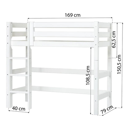 Hoppekids, ECO Luxury, Loft Sänky 70x160 cm, White