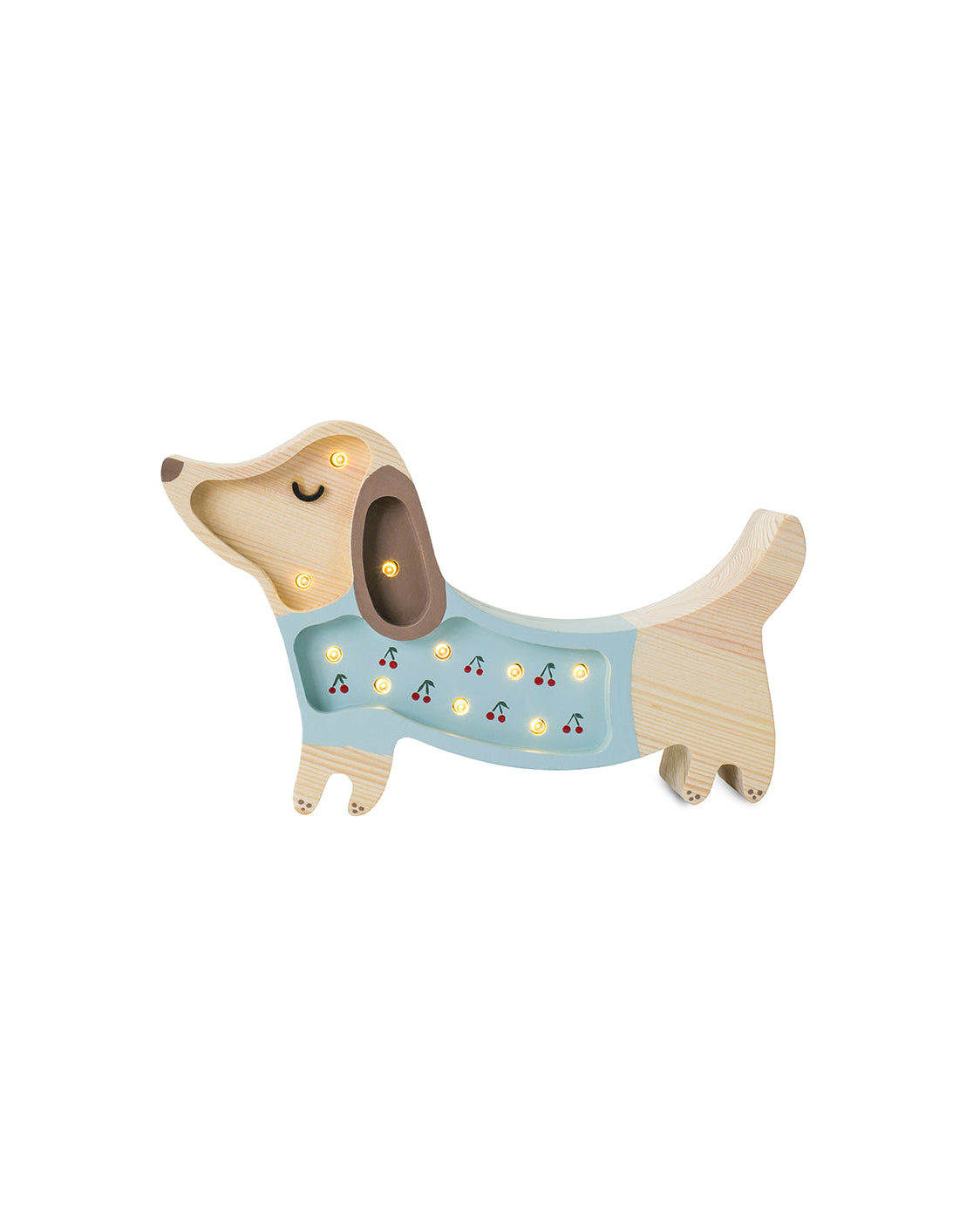 Little Lights Night light MINI, Puppy Cherries on Blue