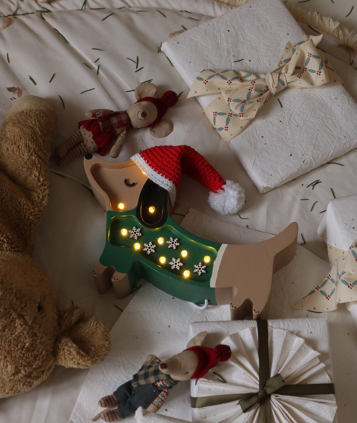 Little Lights, Night Light Puppy MINI, Christmas Snowflake