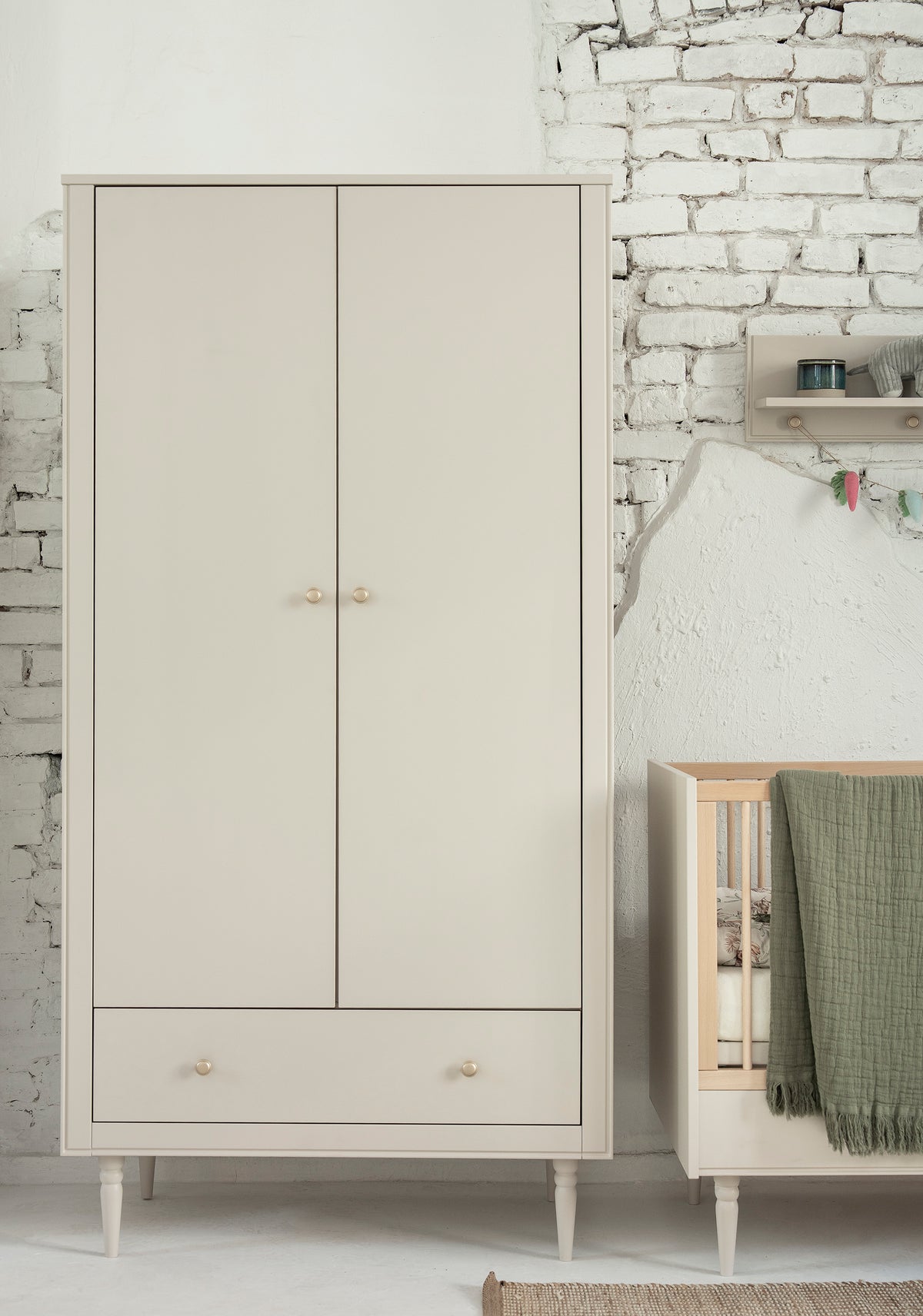 Pinio, Petite, Wardrobe 2-doors, Champagne