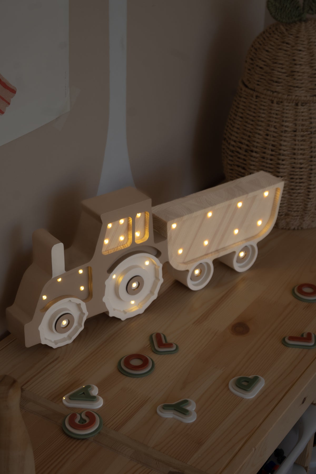 Little Lights Night Light Traktor, kaffegrädde