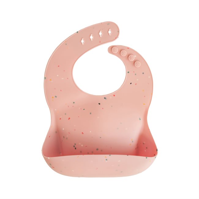 Mushie Bib, Powder Pink Confetti