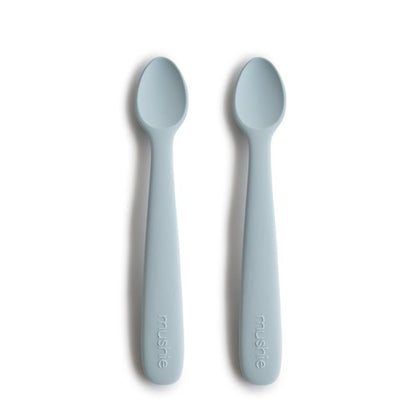 Mushie, Silicone Spoon Set 2pcs, Powder Blue
