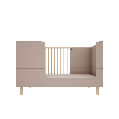 Wood Luck Design, Cot &amp; Junior Bed 2 IN 1, 70x140 cm, Truffle