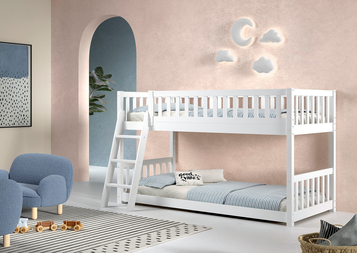 Vipack, Ronald, Montessori Bunk Bed (Convertible) 90x200 cm, White