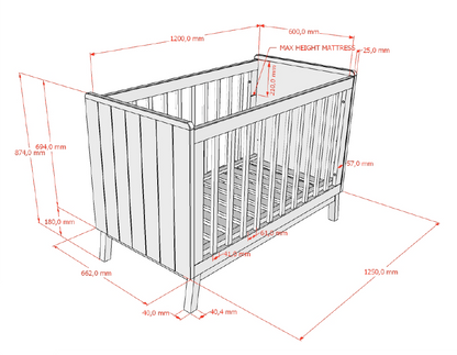 Vipack, Sezane, Cot 60x120