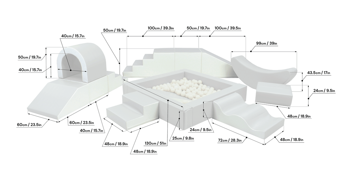 Iglu, Leikkimoduuli, Big Party Set, Pastel
